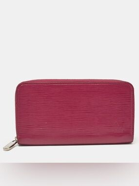 Louis Vuitton Zippy Wallet Epi Leather Fuchsia Pink Zip Around Wallet